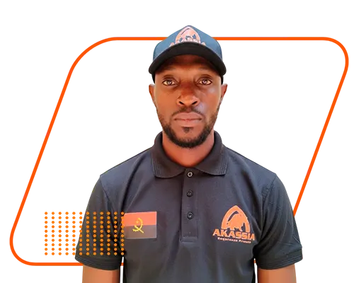 Vigilante da Akassia Segurança Privada em Angola no posto Vinci Lombardi